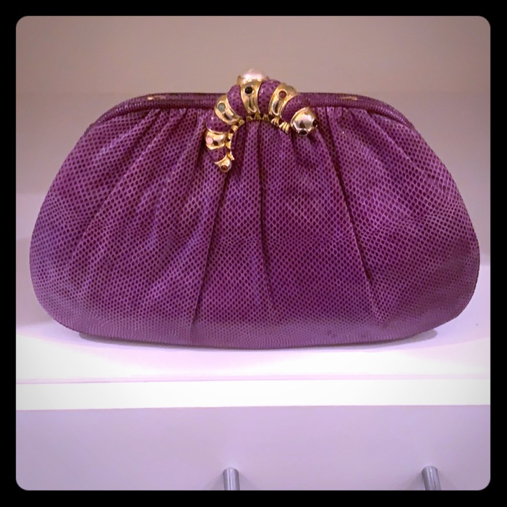 Judith Lieber Snakeskin clutch